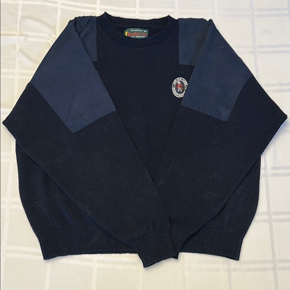 Men's Vintage Navy Blue Water Repellent Sweater